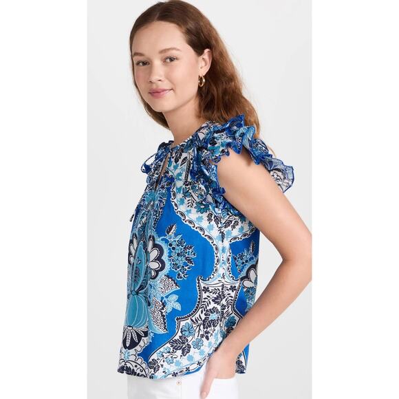 NWT Anthropologie Love the Label 'Clemintine' Short Flutter Sleeve Top Size XS - Picture 5 of 6